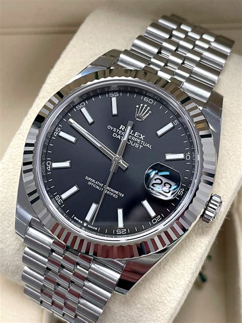 rolex black and silver|rolex date just black.